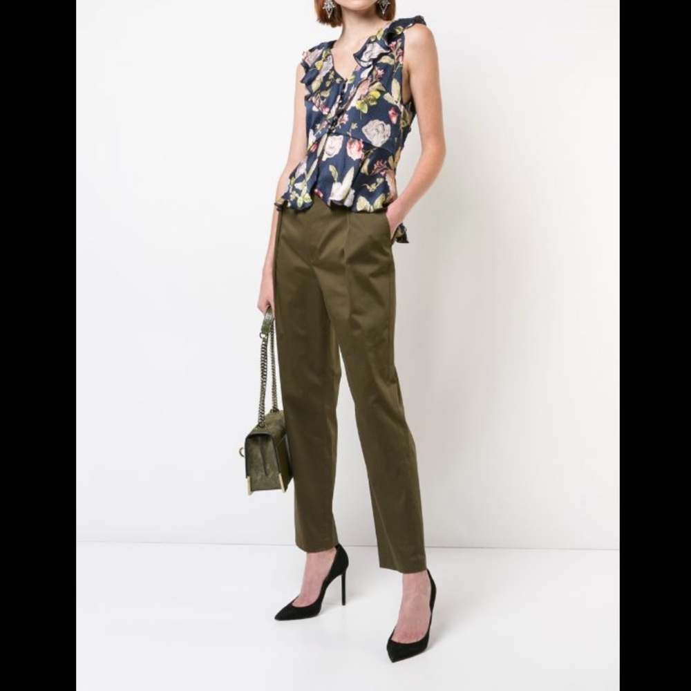 Olive Straight-Leg Women's Pants